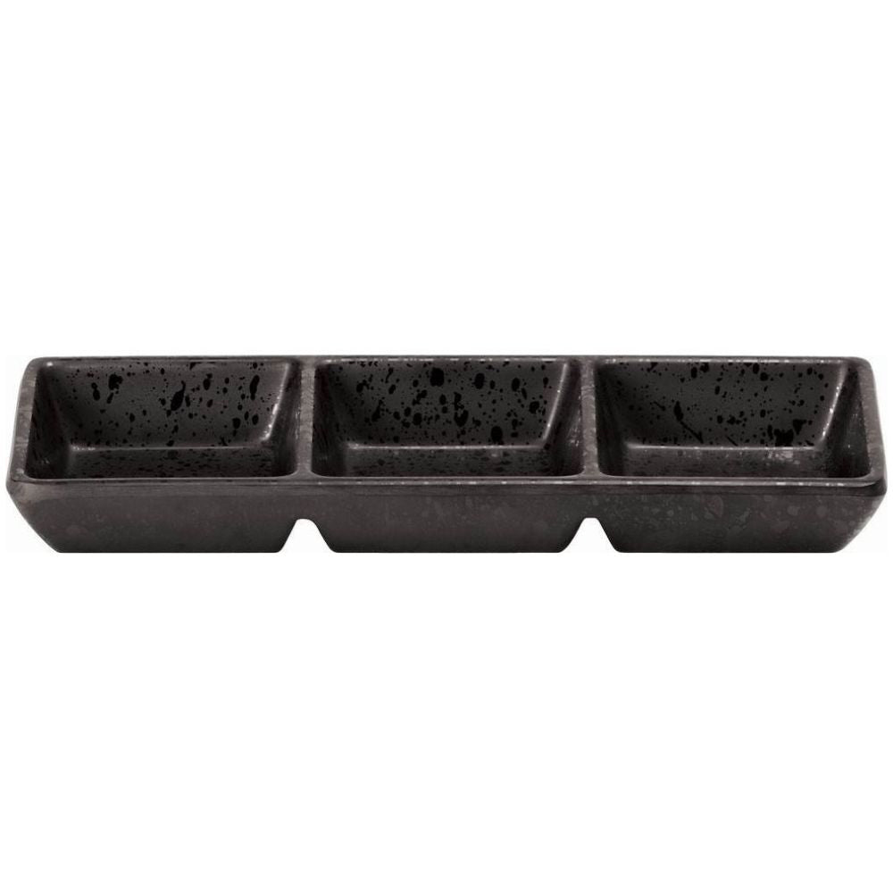 12 Pack - Melamine 3-Compartment Tray