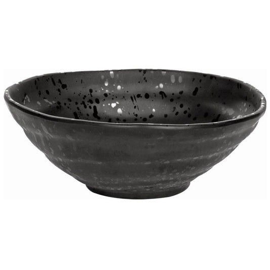 12 Pack - Melamine Black Serving Bowl Large