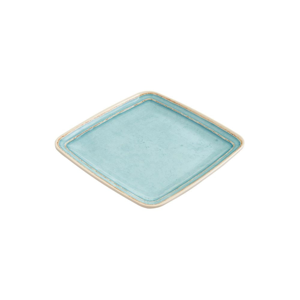 12 Pack - Melamine Aesthetic Squared Serving Plate Small