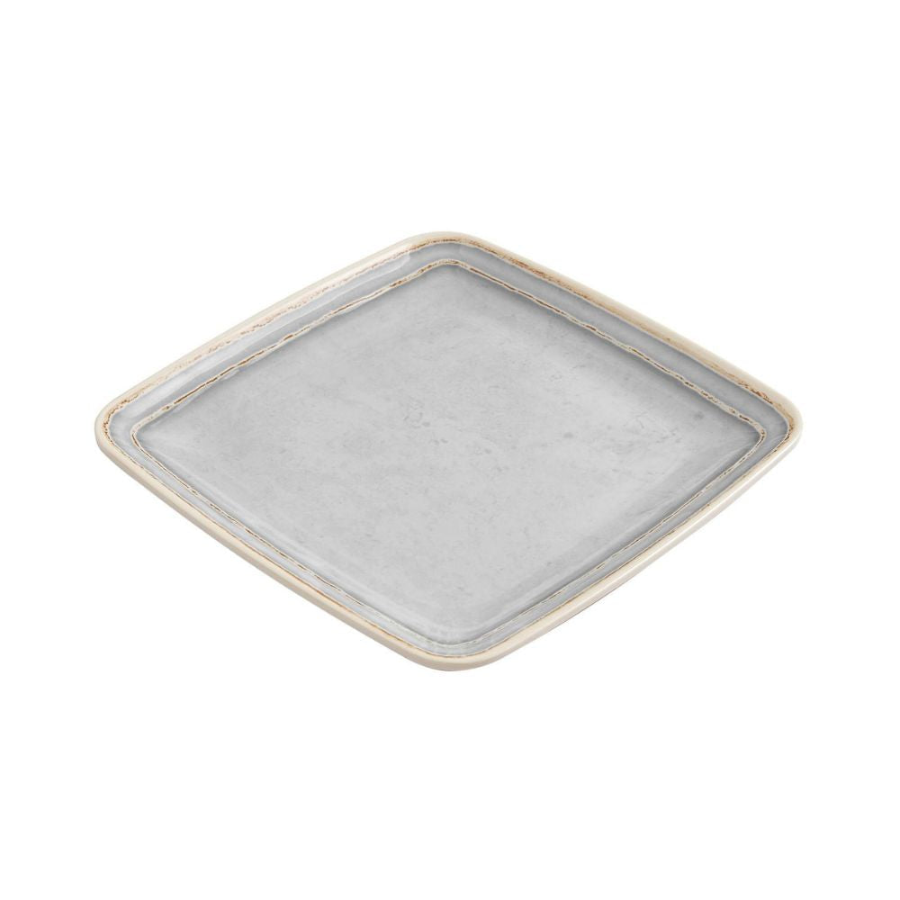 12 Pack - Melamine Aesthetic Squared Serving Plate Large