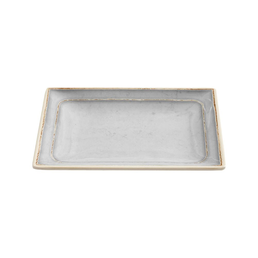 12 Pack - Melamine Aesthetic Serving Plate Large