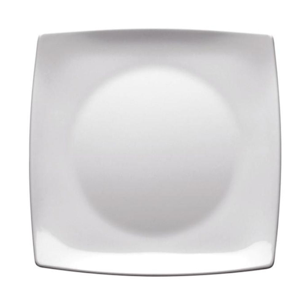 12 Pack - Melamine White Squared Plate