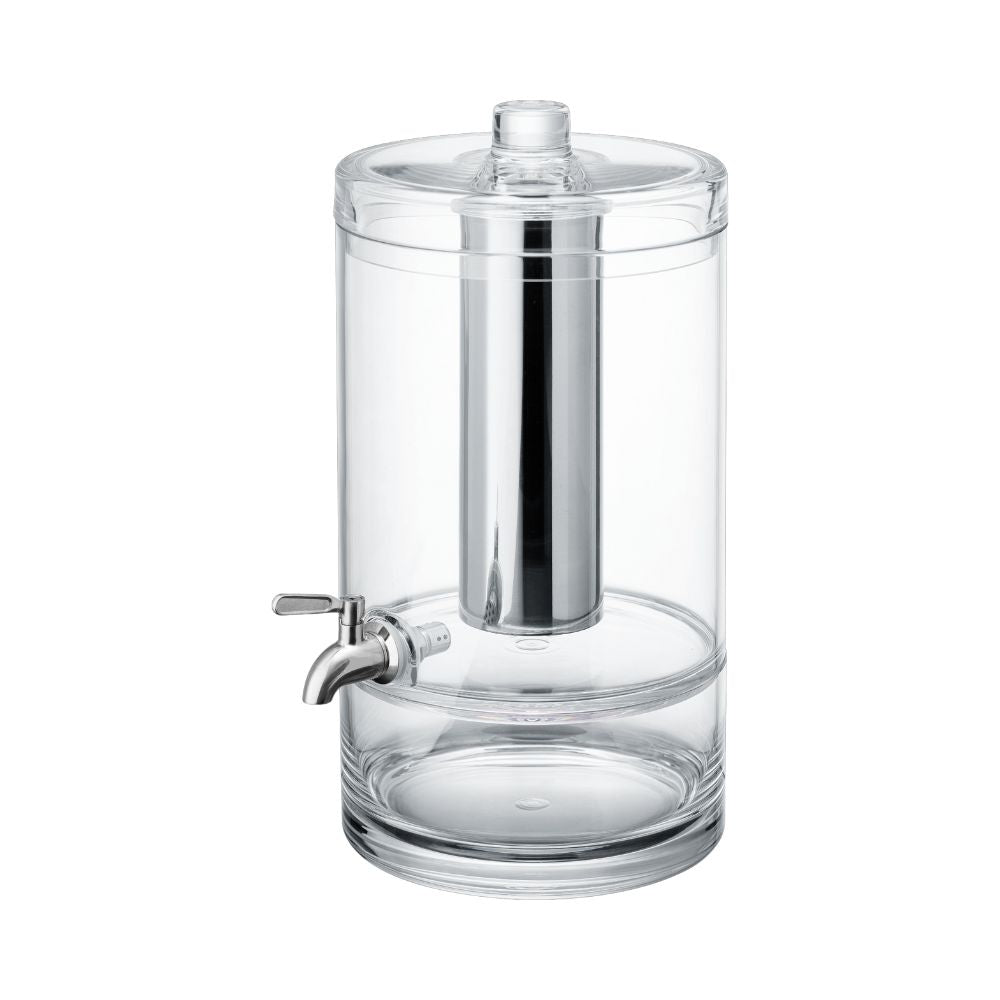 Clear Cylinder Juice Dispenser with Ice Insert 6.4L